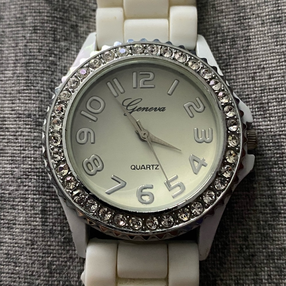 Geneva white watch